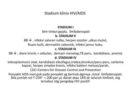 Stadium klinis HIV/AIDS