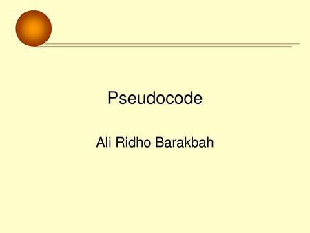 Pseudocode Ali Ridho Barakbah.