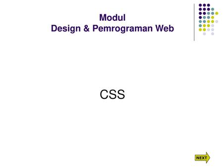 Modul Design & Pemrograman Web