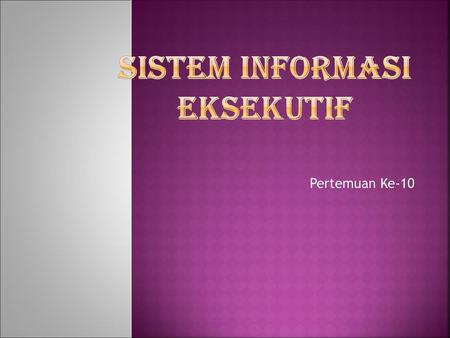Sistem informasi eksekutif