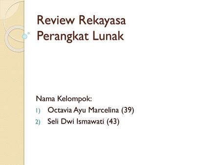 Review Rekayasa Perangkat Lunak