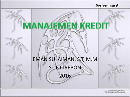 EMAN SULAIMAN, S.T, M.M STIE CIREBON 2016