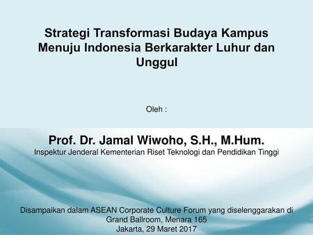 Prof. Dr. Jamal Wiwoho, S.H., M.Hum.