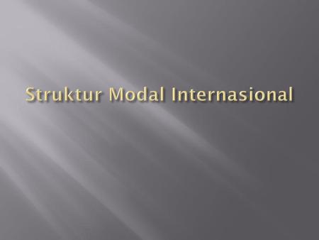 Struktur Modal Internasional