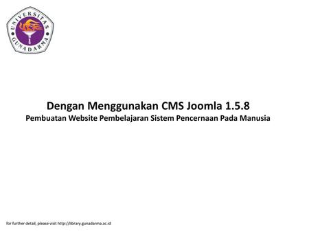 Dengan Menggunakan CMS Joomla 1. 5