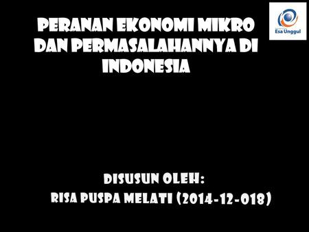 PERANAN EKONOMI MIKRO DAN PERMASALAHANNYA DI INDONESIA