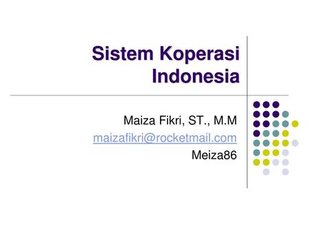 Sistem Koperasi Indonesia