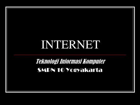 Teknologi Informasi Komputer SMPN 10 Yogyakarta