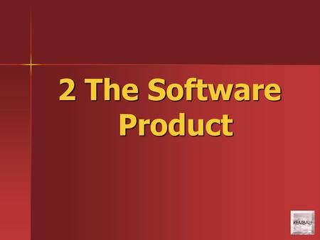 2 The Software Product.