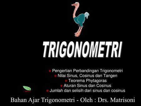 Bahan Ajar Trigonometri - Oleh : Drs. Matrisoni
