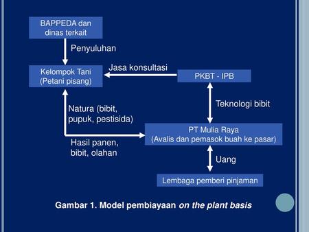 Gambar 1. Model pembiayaan on the plant basis