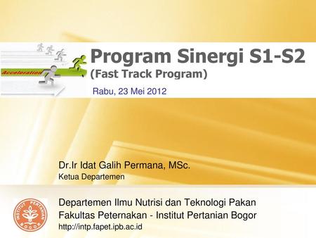 Program Sinergi S1-S2 (Fast Track Program)