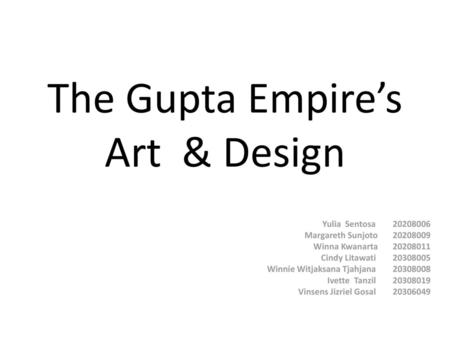 The Gupta Empire’s Art & Design