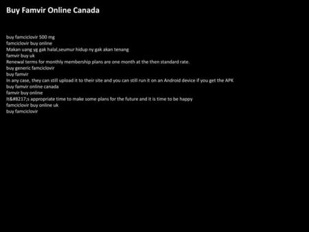Buy Famvir Online Canada