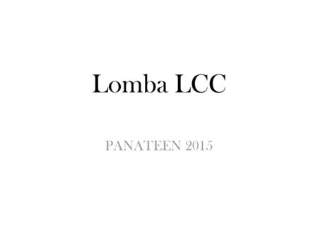 Lomba LCC PANATEEN 2015.