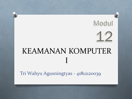 Modul 12 KEAMANAN KOMPUTER I Tri Wahyu Agusningtyas - 41812120039.