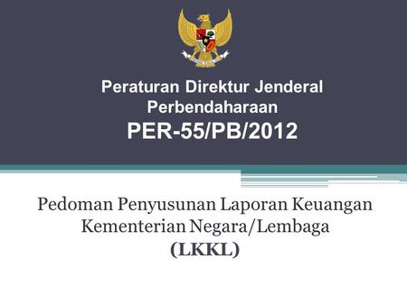 Peraturan Direktur Jenderal Perbendaharaan PER-55/PB/2012