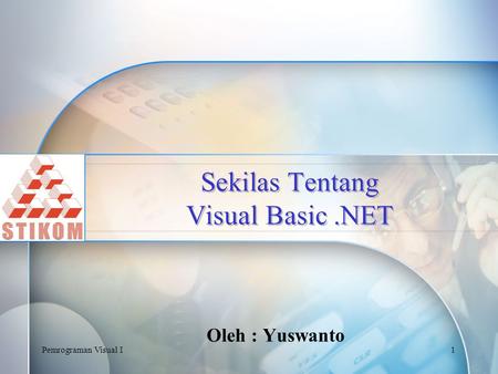 Sekilas Tentang Visual Basic .NET