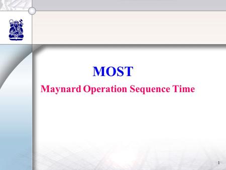 Maynard Operation Sequence Time