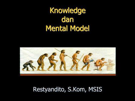 Knowledge dan Mental Model