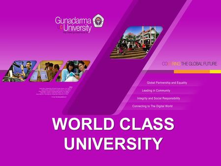 WORLD CLASS UNIVERSITY. Welcome to Join With Us.