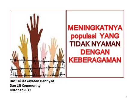 Hasil Riset Yayasan Denny JA Dan LSI Community Oktober 2012 1.