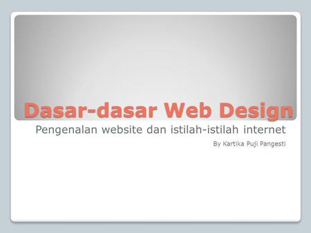 Dasar-dasar Web Design