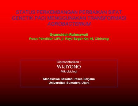 Mahasiswa Sekolah Pasca Sarjana Universitas Sumatera Utara