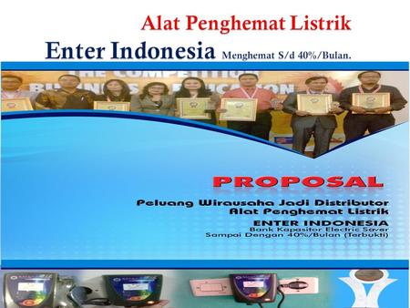 Alat Penghemat Listrik Enter Indonesia Menghemat S/d 40%/Bulan.