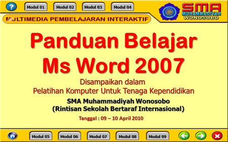 Panduan Belajar Ms Word 2007