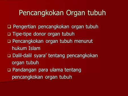 Pencangkokan Organ tubuh