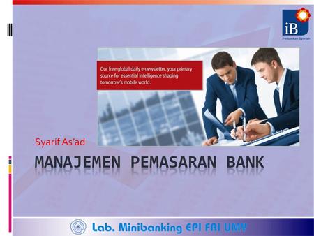 Manajemen Pemasaran bank