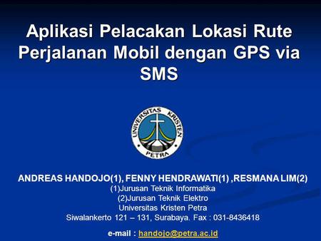 Aplikasi Pelacakan Lokasi Rute Perjalanan Mobil dengan GPS via SMS