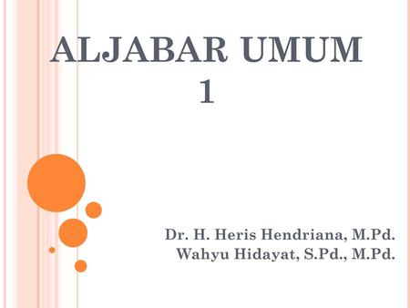 Dr. H. Heris Hendriana, M.Pd. Wahyu Hidayat, S.Pd., M.Pd.