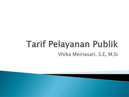 Tarif Pelayanan Publik