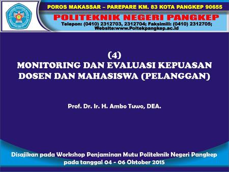 Prof. Dr. Ir. H. Ambo Tuwo, DEA.