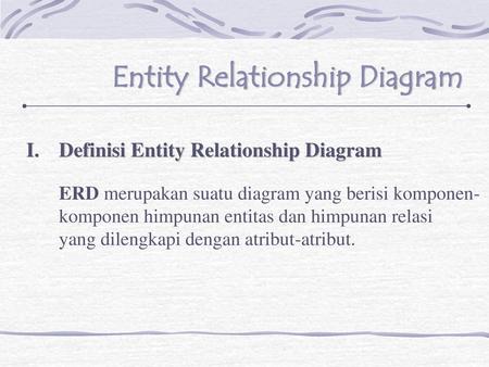 Entity Relationship Diagram