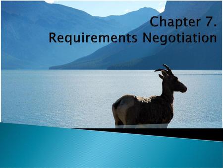 Chapter 7. Requirements Negotiation