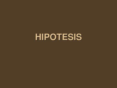 HIPOTESIS.