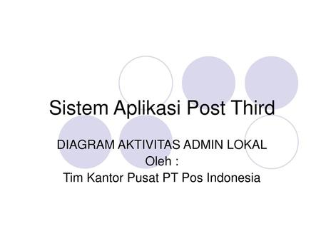 Sistem Aplikasi Post Third