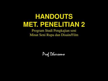 HANDOUTS MET. PENELITIAN 2