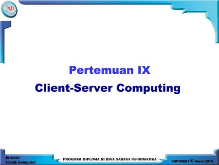 Client-Server Computing