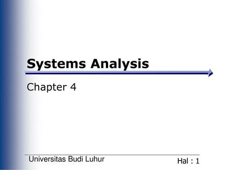 Systems Analysis Chapter 4.