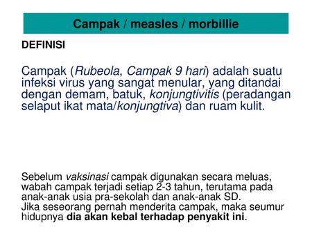 Campak / measles / morbillie