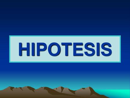 HIPOTESIS.