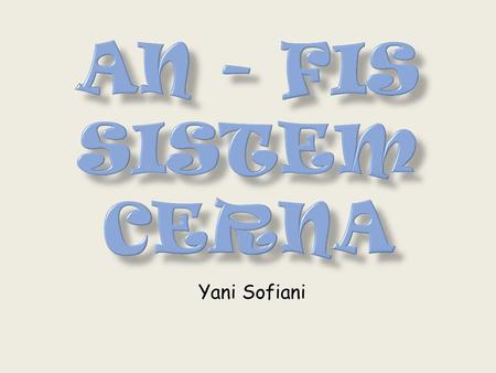 AN - FIS SISTEM CERNA Yani Sofiani.