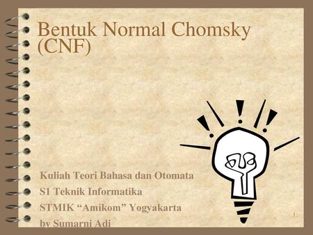 Bentuk Normal Chomsky (CNF)