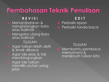 Pembahasan Teknik Penulisan