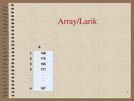 Array/Larik.