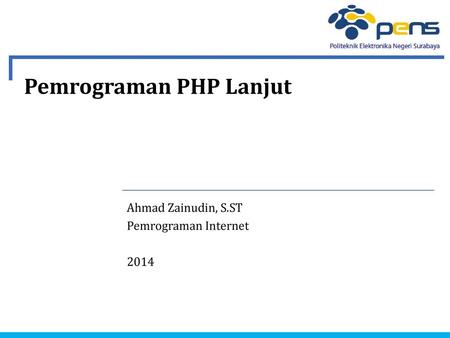 Pemrograman PHP Lanjut